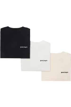 Palm Angels Set di 3 T-shirt con ricamo