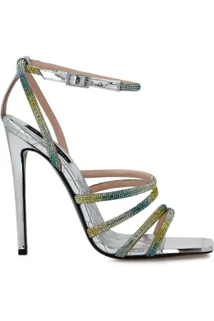 Philipp Plein Sandali Mirror con strass 120mm