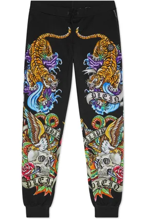Philipp Plein Pantaloni Tattoo con stampa