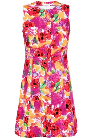 CHANEL Abito corto a fiori 1997