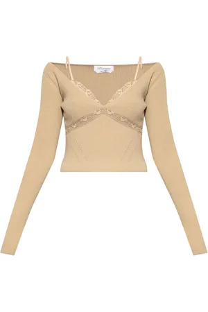 BLUMARINE Top con dettagli in pizzo