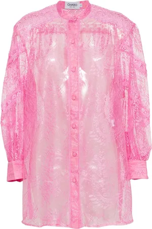 CHARO RUIZ IBIZA Camicia Lumie in pizzo con maniche a palloncino