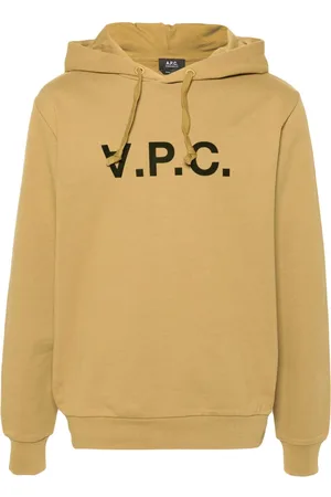 A.P.C. Felpa con logo floccato