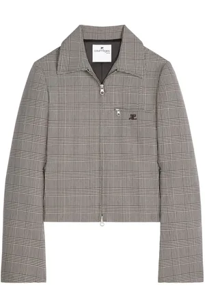 Courrèges Giacca Principe di Galles con zip