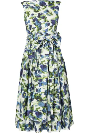 Erdem Abito midi a fiori con fiocco