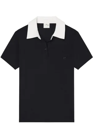 Courrèges Polo con colletto a contrasto
