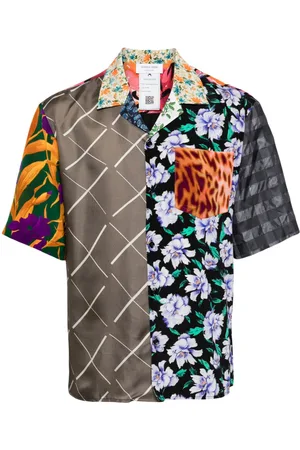Marine Serre Camicia con design color-block
