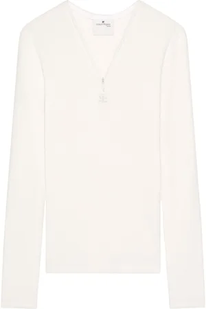 Courrèges T-shirt con zip anni 