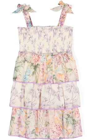 ZIMMERMANN Abito a fiori con arricciature