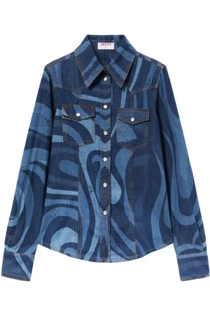 Puccini Gonna denim con stampa
