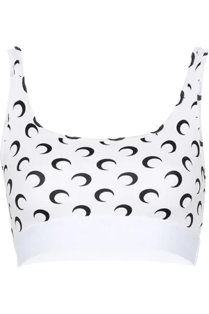 Marine Serre Top con stampa Crescent Moon