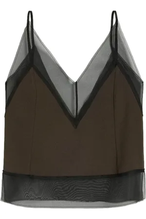 Ami Top semi trasparente con scollo a V