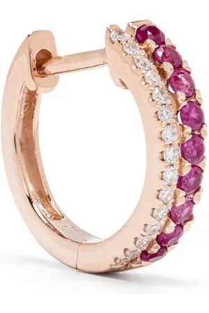 Roxanne First Orecchino Row in oro giallo 14kt con zaffiri e diamanti
