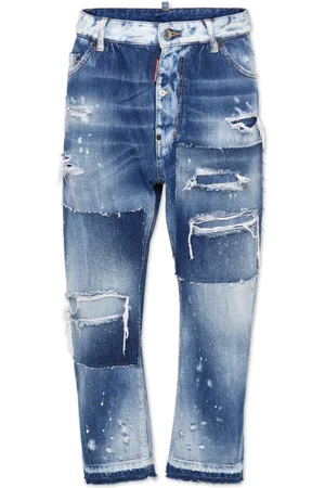 Dsquared2 Jeans crop con design patchwork