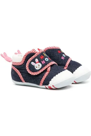 Miki House Sneakers Bunny con chiusura a strappo