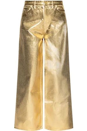Ganni Jeans con effetto metallizzato