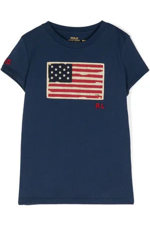 Ralph Lauren T-shirt con applicazione bandiera