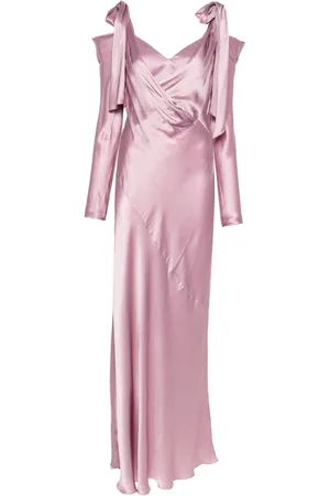 Alberta Ferretti Abito lungo drappeggiato