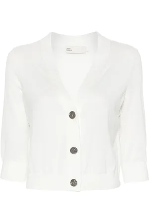 Tory Burch Cardigan con logo inciso