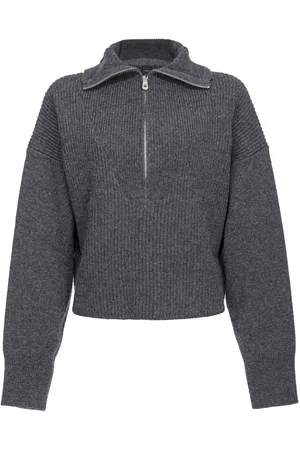 Pinko Maglione a coste con mezza zip