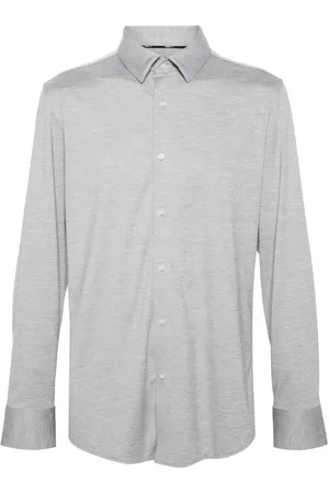 HUGO BOSS Camicia con effetto mélange