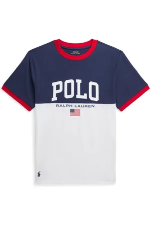 Ralph Lauren T-shirt bicolore con stampa