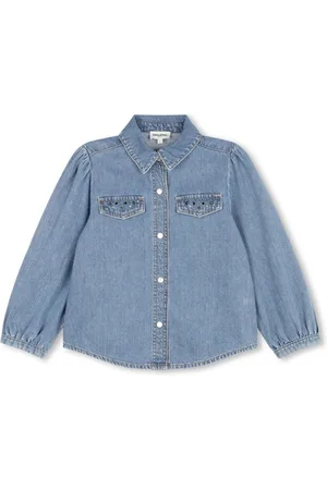 Sonia Rykiel Enfant Camicia denim con ricamo