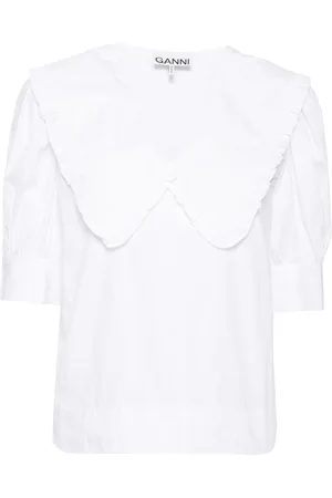 Ganni Blusa con ruches