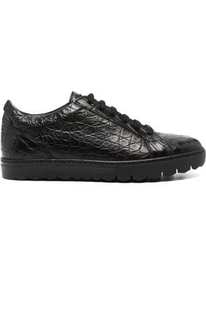 Kiton Sneakers effetto coccodrillo goffrato