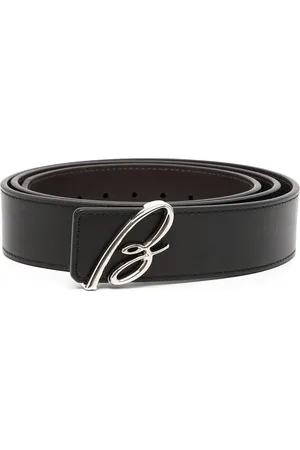 BRIONI Cintura in pelle con placca logo