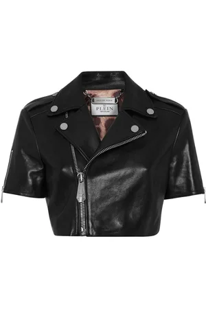 Philipp Plein Giacca biker crop
