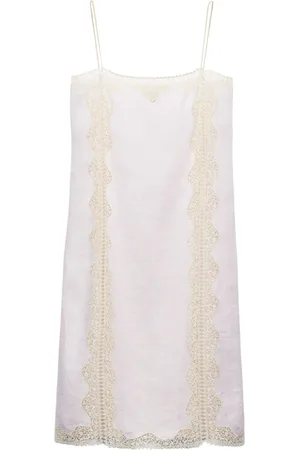 Prada Abito midi con rifinitura in pizzo