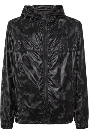 Philipp Plein Giacca a vento con cappuccio e stampa camouflage