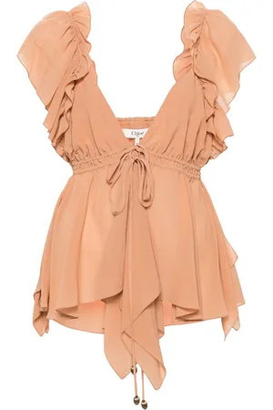 Chloé Blusa smanicata con ruches