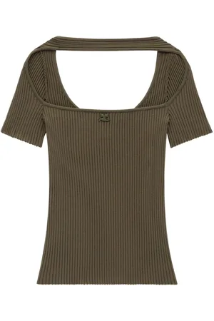 Courrèges Top Hyperbole con dettaglio cut-out