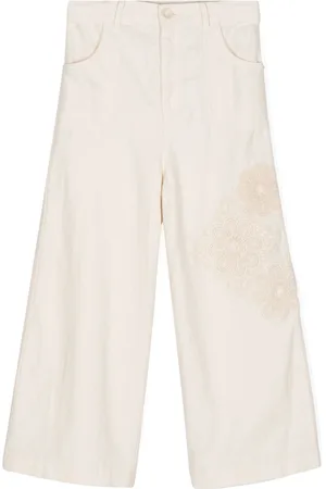 ZIMMERMANN Pantaloni Halliday con applicazione a fiori