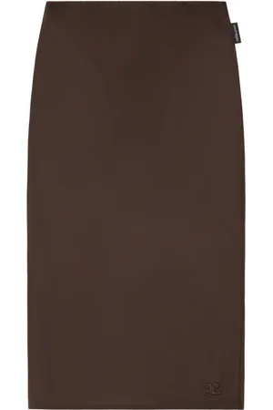 Courrèges Gonna midi semi trasparente