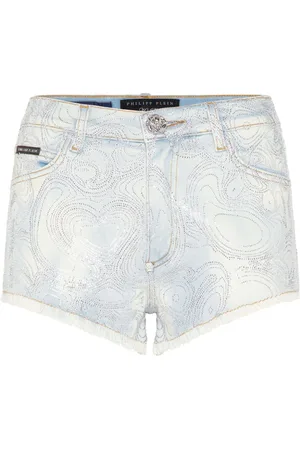 Philipp Plein Shorts sportivi con stampa astratta