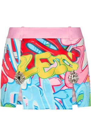 Philipp Plein Minigonna con stampa graffiti