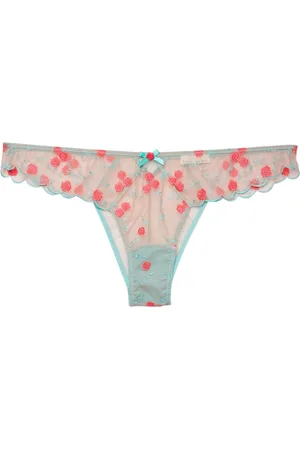FLEUR DU MAL Slip Rose and Vine con ricamo