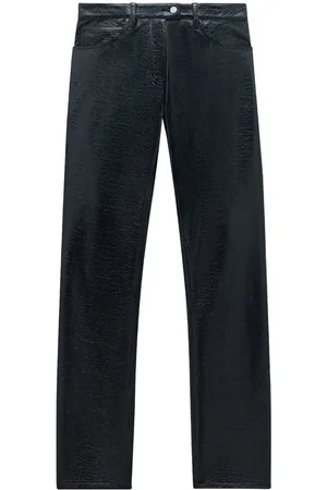 Courrèges Pantaloni dritti in vinile con 5 tasche
