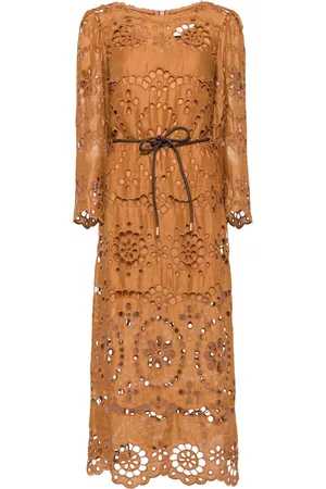ZIMMERMANN Abito Pop midi in pizzo sangallo