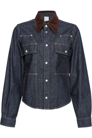 Pinko Camicia denim con dettaglio cuciture