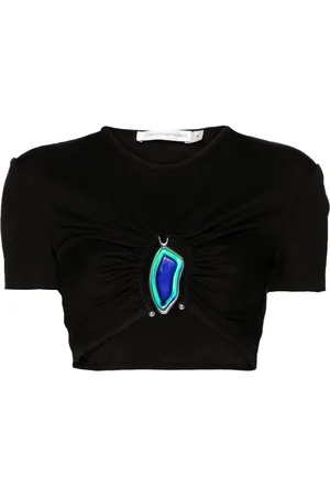 CHRISTOPHER ESBER Top crop con dettaglio cut-out