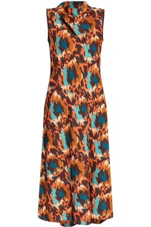 ULLA JOHNSON Abito midi Kalena con stampa grafica