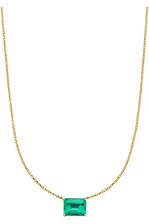 VEYNOU Collana Eden in giallo 14kt riciclato con smeraldo