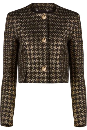 Nina Ricci Giacca crop in pied-de-poule