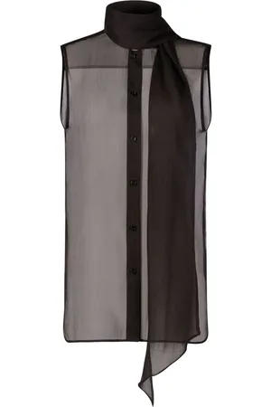 Nina Ricci Camicia smanicata con fiocco