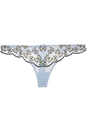FLEUR DU MAL Perizoma Farfalle con ricamo