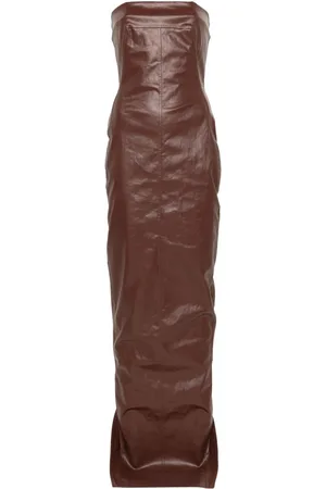 Rick Owens Abito da sera denim con scollo quadrato